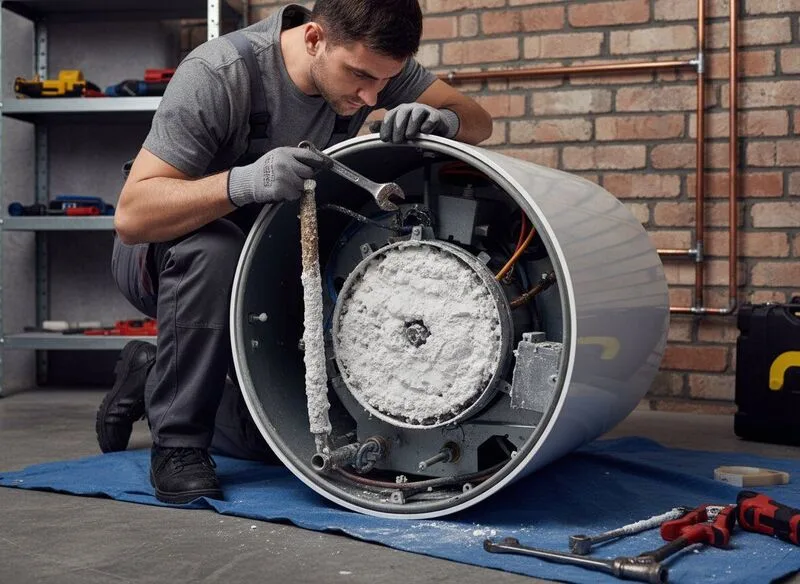 Boileri remont Tallinnas - torumees parandab boilerit