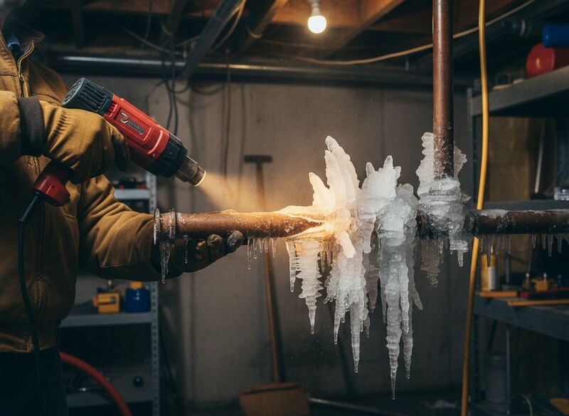 Torude sulatamine Tallinnas - külmunud torude avariiremont